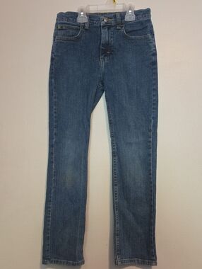 Wrangler Boys Straight Leg Denim Jeans in Dark Blue Wash